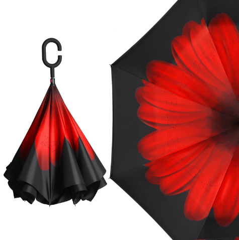 Gifts Custom Straight Reverse Safety Winproof Umbrella