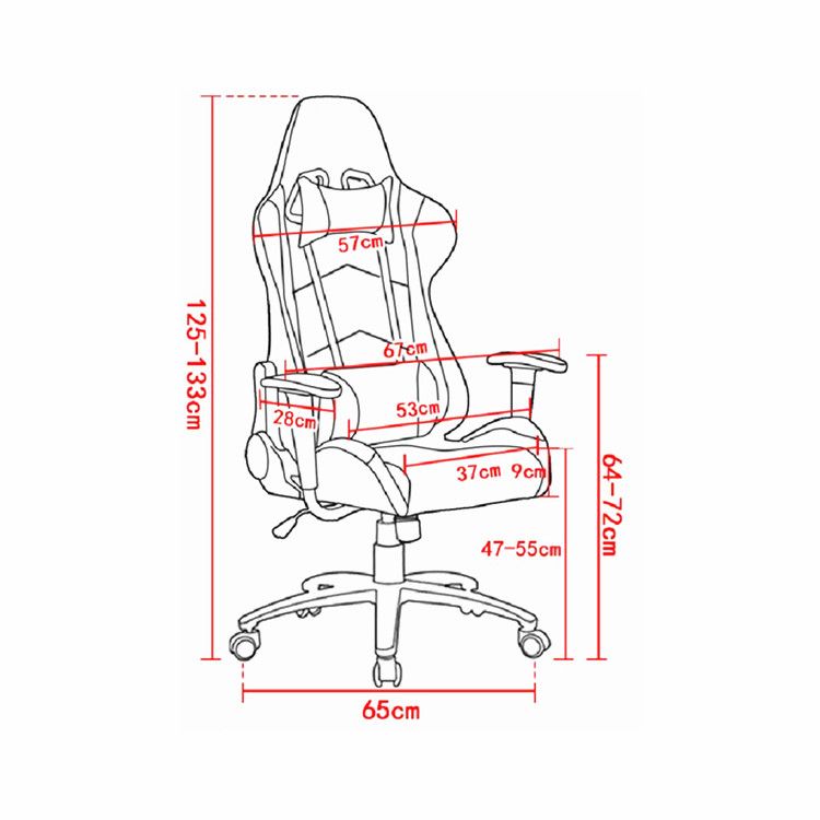 Modern Leather Office Chair Luxury Reclining Gaming Racing Chair