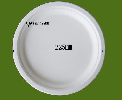 biodegradable sugarcane pulp 9" plate