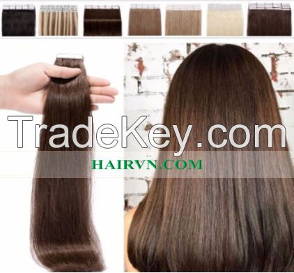 10 inches Vietnam straight tape hair extensions