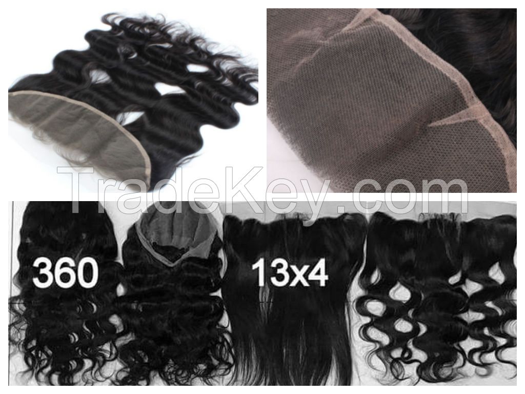 13 4 inches double drawn closure hair extensions