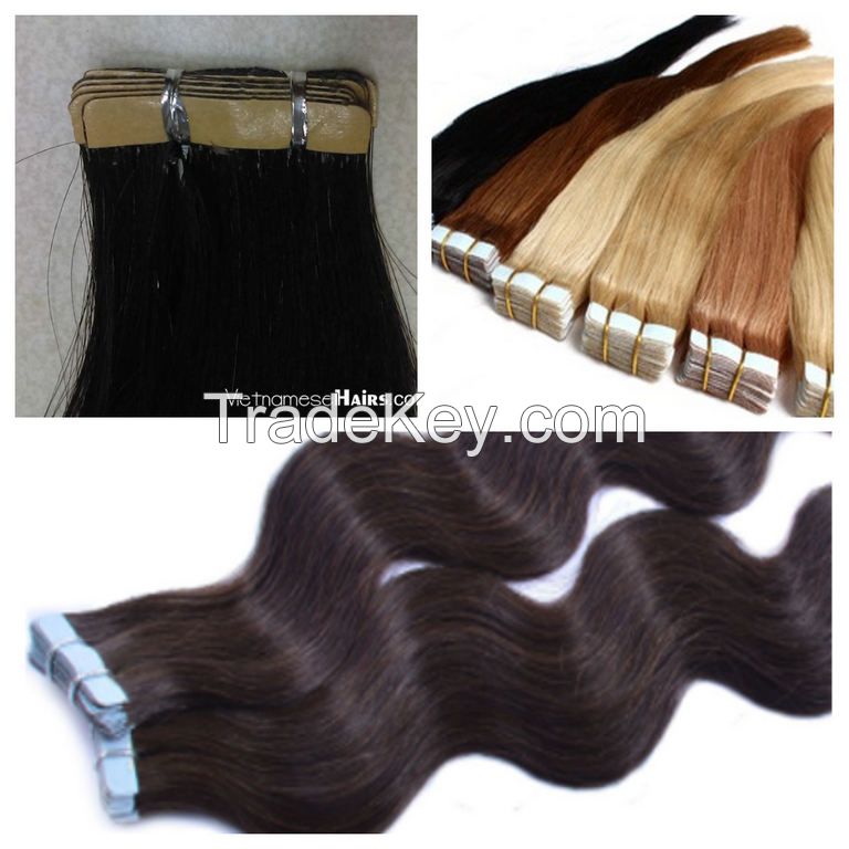 18 inches straight tape hair extensions no shedding