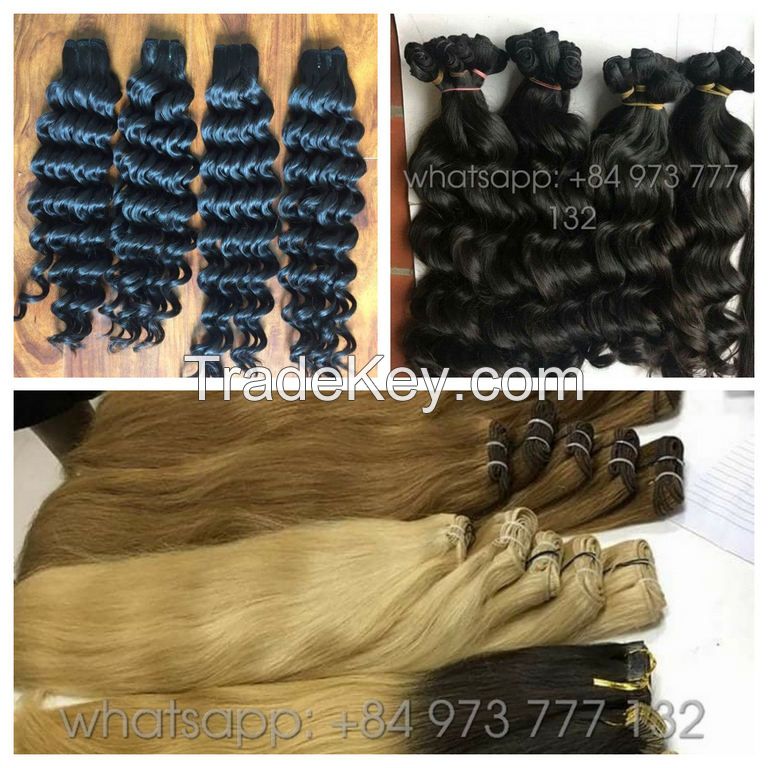 14 inches Vietnamese double drawn weft hair extensions