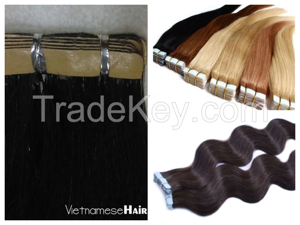 22 inches body wave tape in hair no shedding