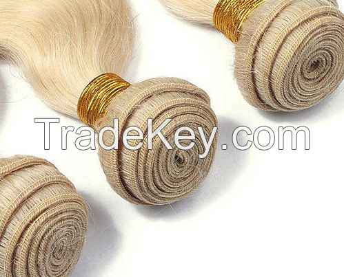 14 inches body wave blonde 613 color hair high quality