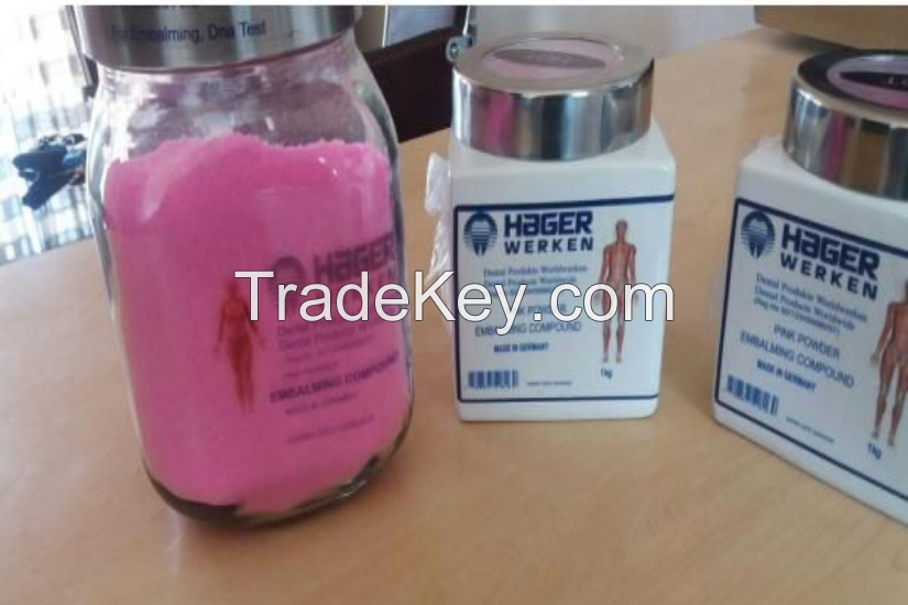 Hager Werken White and pink embalming powder From Germany