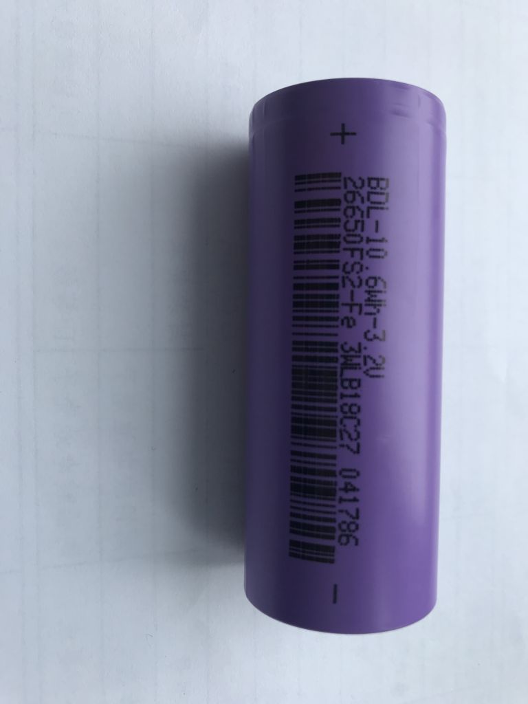 LiFePO4 (IFR26650E) Cylindrical Power Rechargeable Battery 3.2V 3300mAH 10.56WH (UL listed)