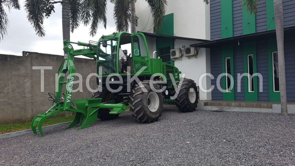 Sugarcane harvester grab loader 