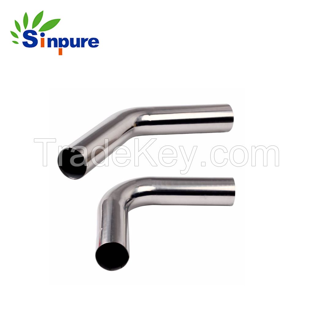 China custom stainless steel 90 degree bending tube for industrial parts