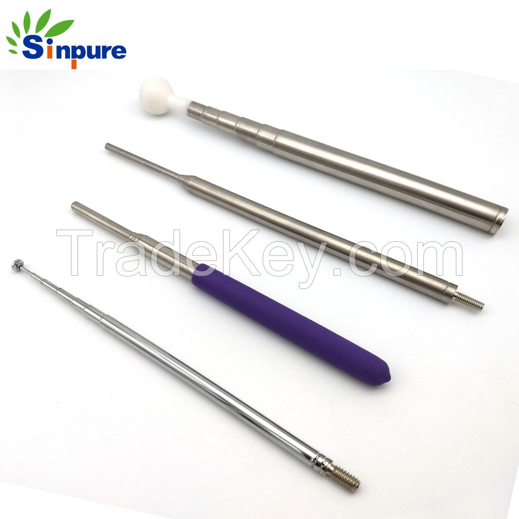 Custom precision stainless steel magnetic pick up tubes telescopic antenna pole