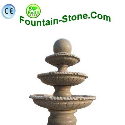 3 Tier Granite Plaza Stone Water Fountain