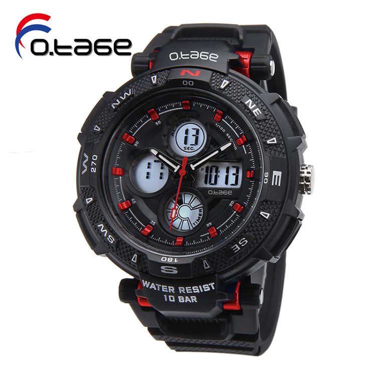 Digital Double Movement analog sport man watch