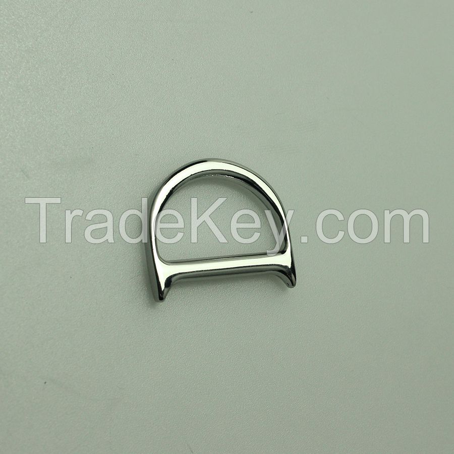 1" Zinc alloy metal nickle D ring for bag accessories