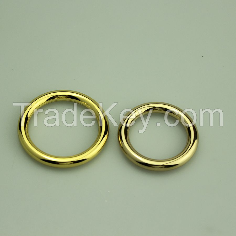 1" Zinc alloy metal gold O ring for bag accessories