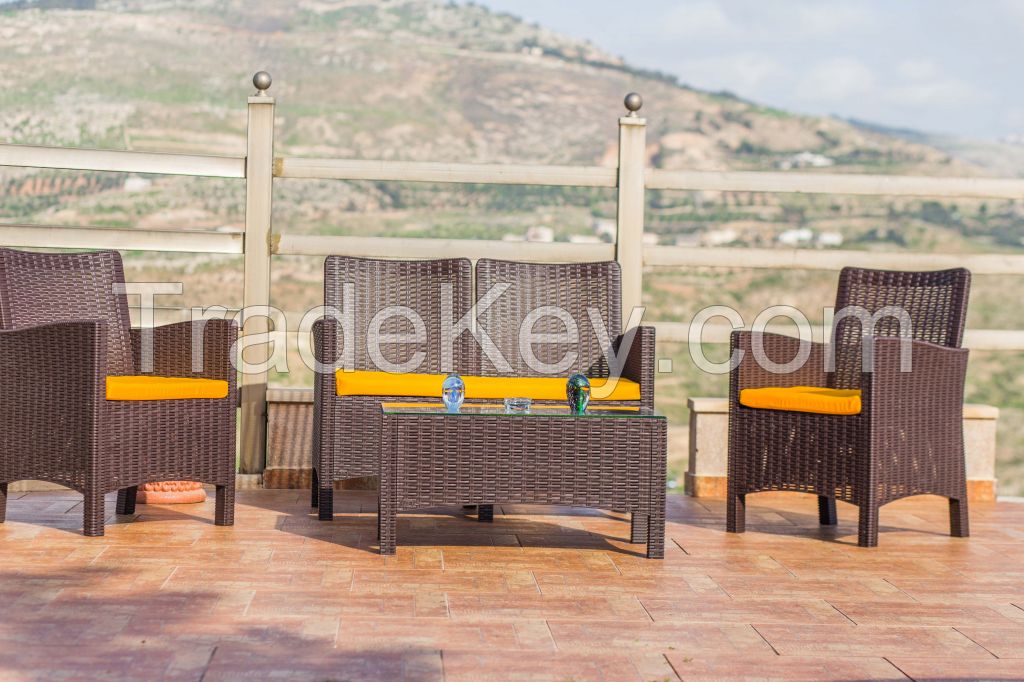 rattan sofa set