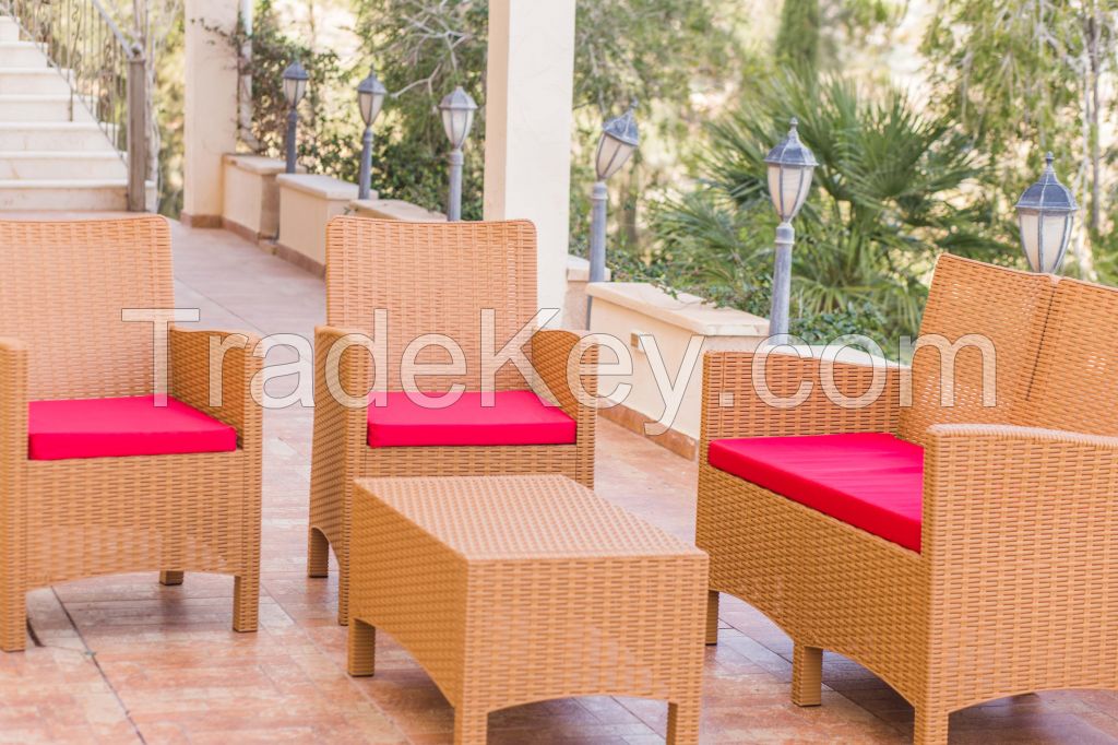 rattan sofa set