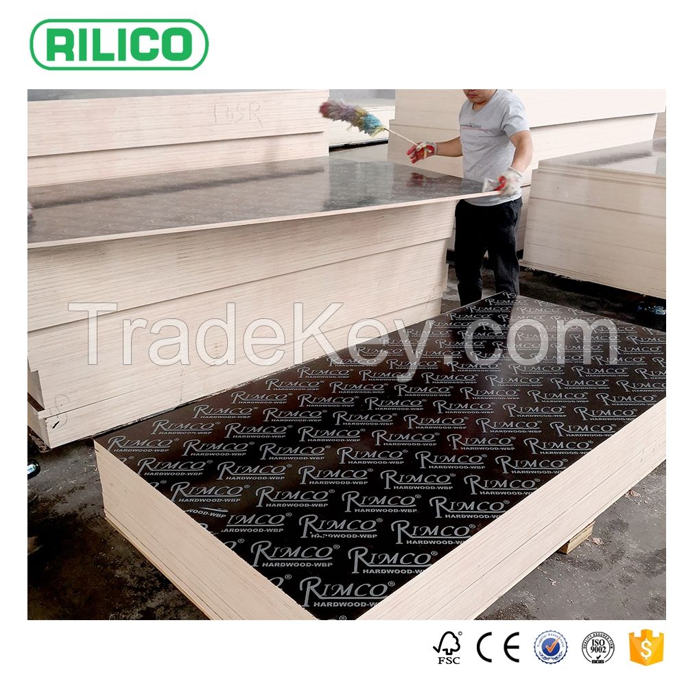 Guaranteed 15 times RILICO gold shuttering plywood with brown film