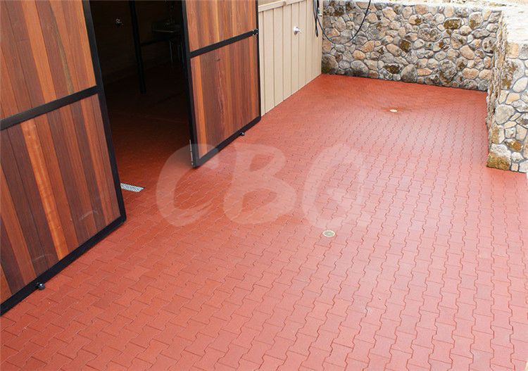 CBQ-BN, dog bone shape rubber flooring mats for horse stable, children playground