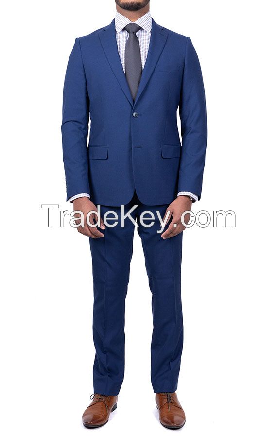 Blue Slim Fit Merino Suit