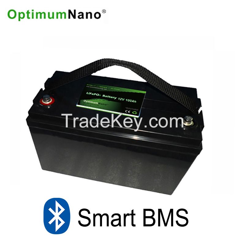 Optimumnano sealed 12v 100ah li-iron battery for solar energy storage system, replace lead acid battery
