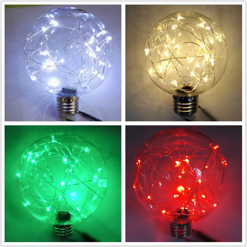 Decorative Led Bulb Holiday Lighting Plastic/glass