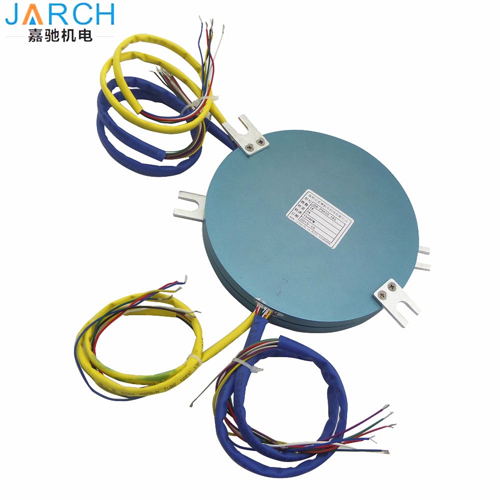 JARCH 18 Circuits 25mm Thickness Through No Hole Flat Slip Ring for Rotary Table