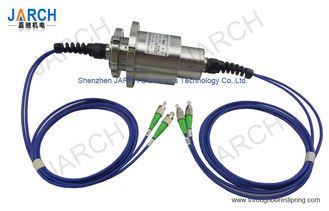 JARCH 12mm IP54, IP66, IP68 Double Channel FORJ / Fiber Optic Rotary Joint Cable Joint With Stainless Steel House