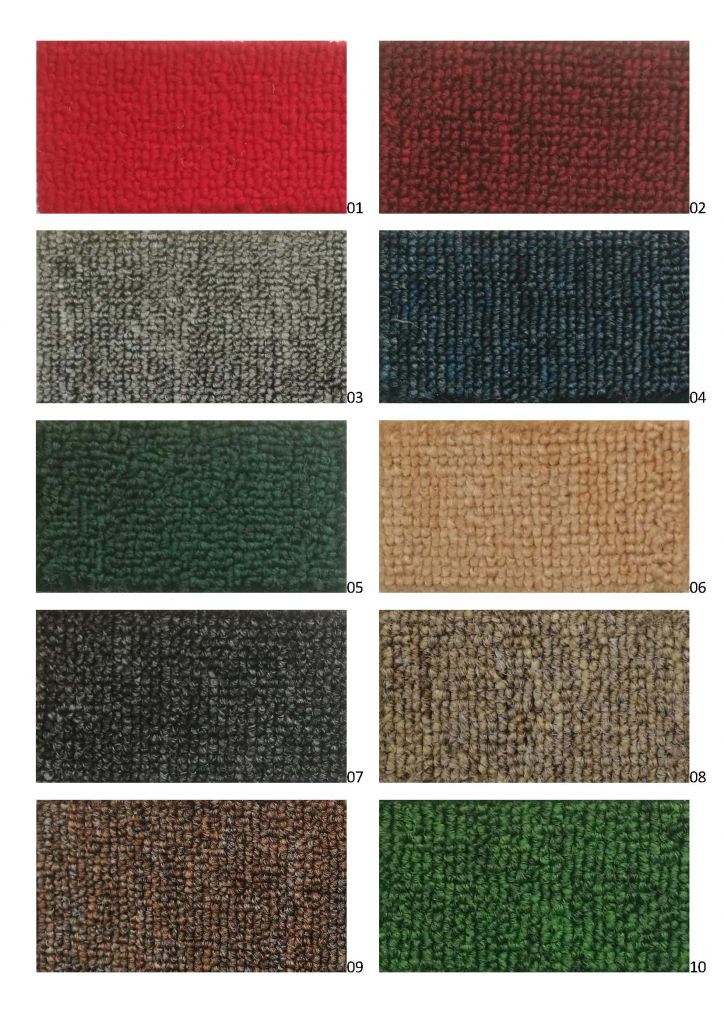 Level Loop Pile Carpet in Stock Machine Tufted Wall to Wall PP No MOQ 3, 66m Width Action Backing 10 Plain Color