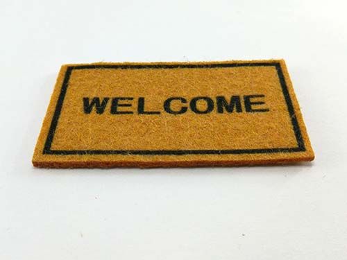 Miniature Dollhouse Rug Welcome Doormat 1:12