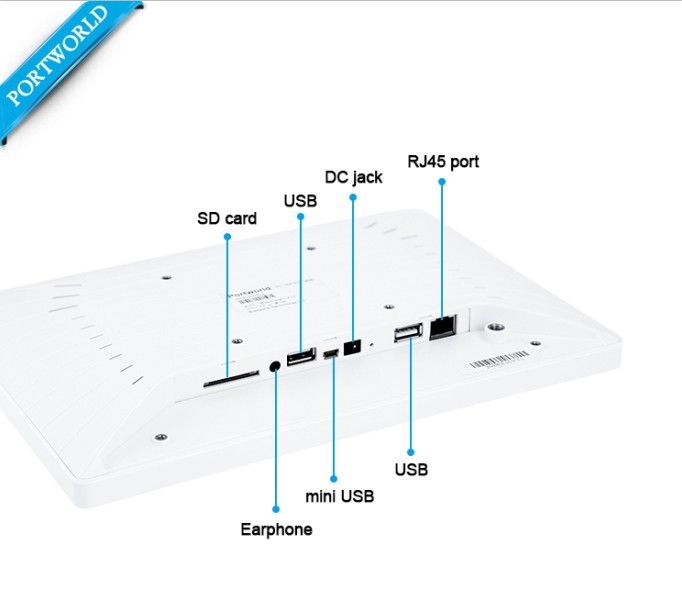 10.1 Inch Wall Mounted Android 6.0 POE Tablet With RJ45 and WIFI 