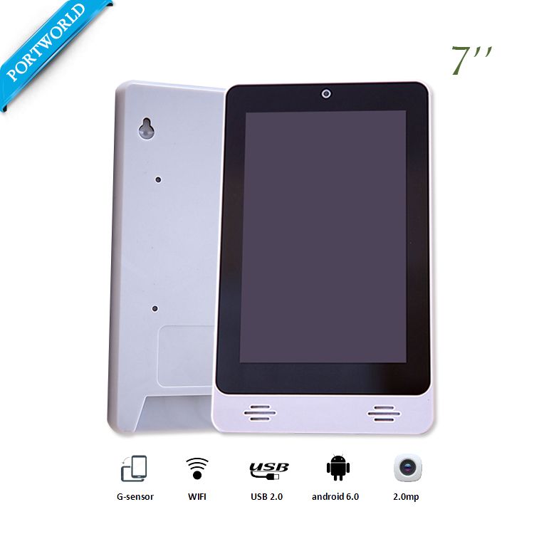 7'' wall mounted android POE tablet with RJ45
