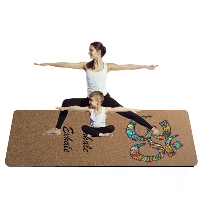 Custom Printed Eco Friendly Biodegradable Non-slip Organic Cork Yoga Mat