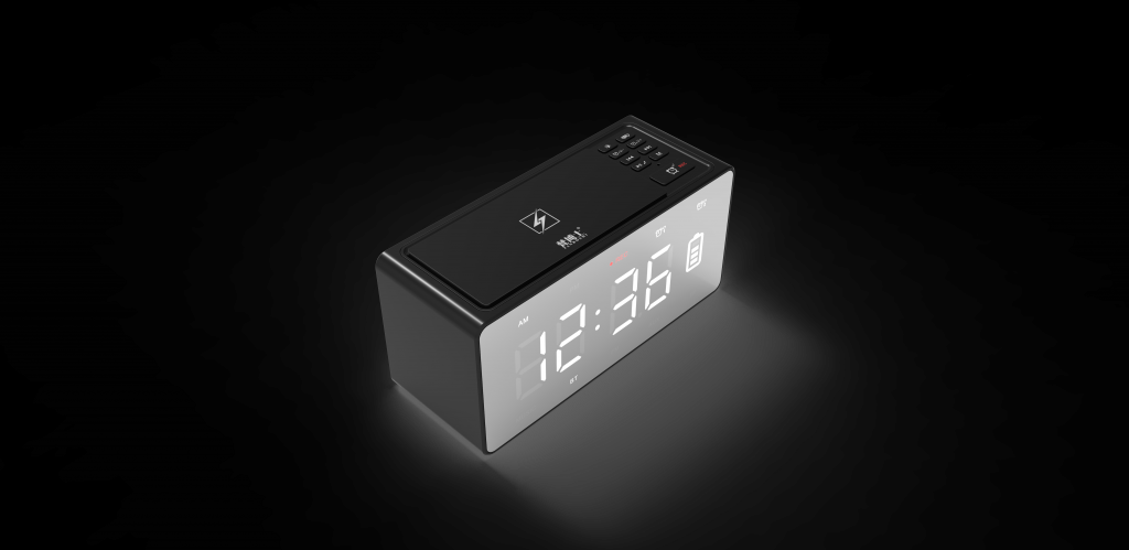 Qi Wireless Charging Speaker Clock Alarms Bluetooth Speaker