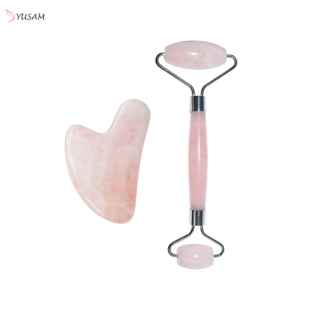 Gua Sha Scraping Massage Tool Jade Stone Facial Massage Roller For Wrinkless