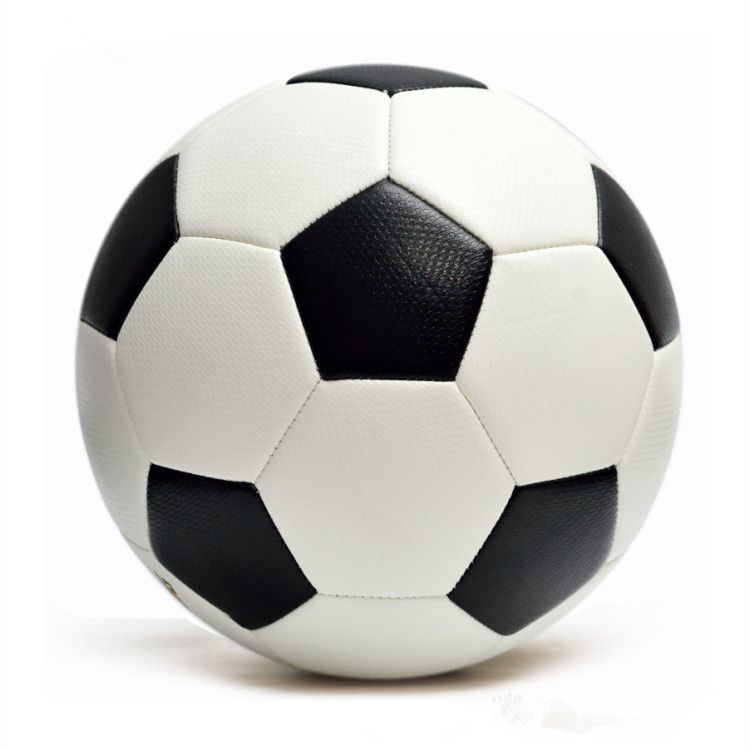 Durable Machine Stitched Classical Black and White PVC Football Soccer Ball Size 5