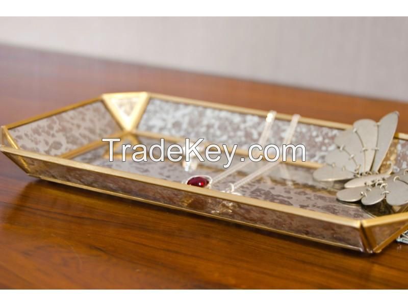 Vintage Style Jewelry Glass Tray, Jewelry Organizer | Artisanal Creations
