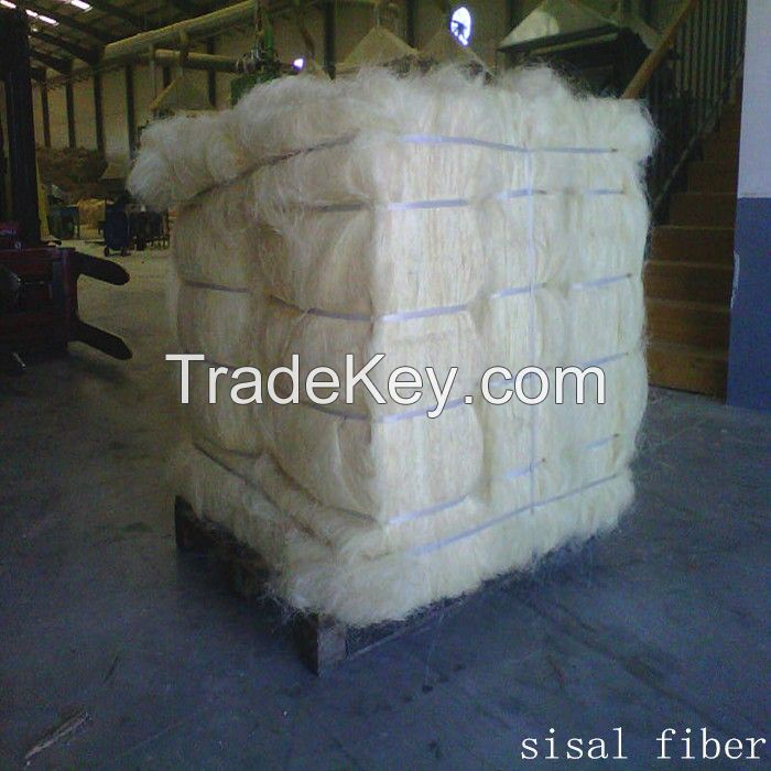 100% Natural raw sisal fiber/UG sisal fibre /bleaching sisal fiber for Gypsum for sale