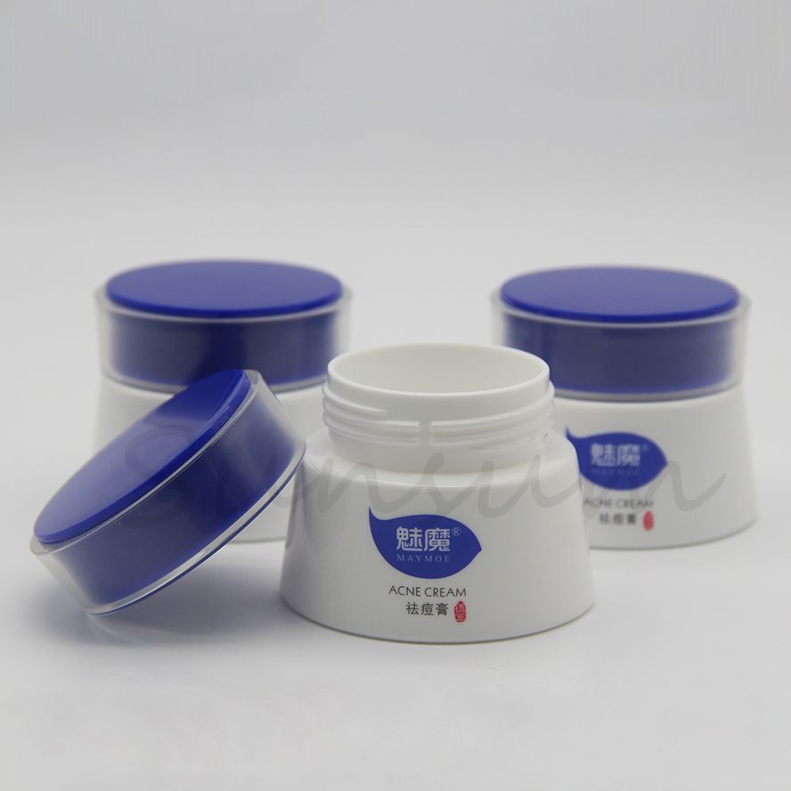 Customized plastic face cream jar for beauty
