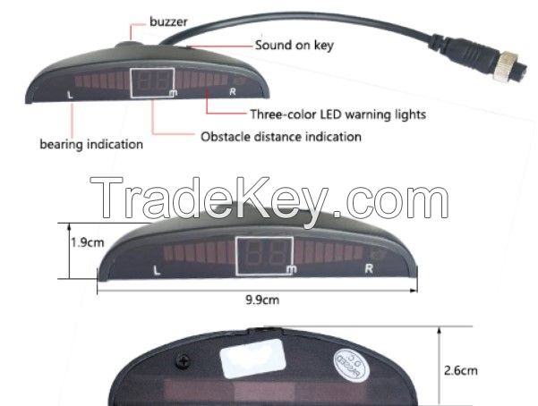 24V LED Truck or Bus Parking Sensor with Waterproof Connector