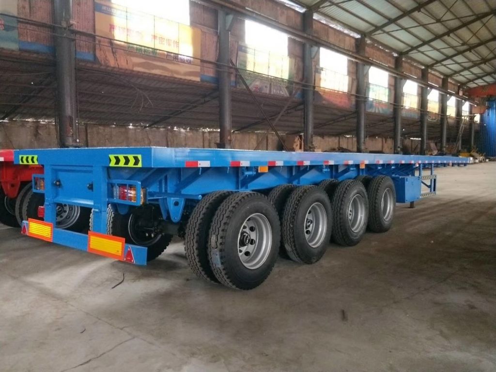 40-45Ft 4 Axle Flatbed Semi Trailer