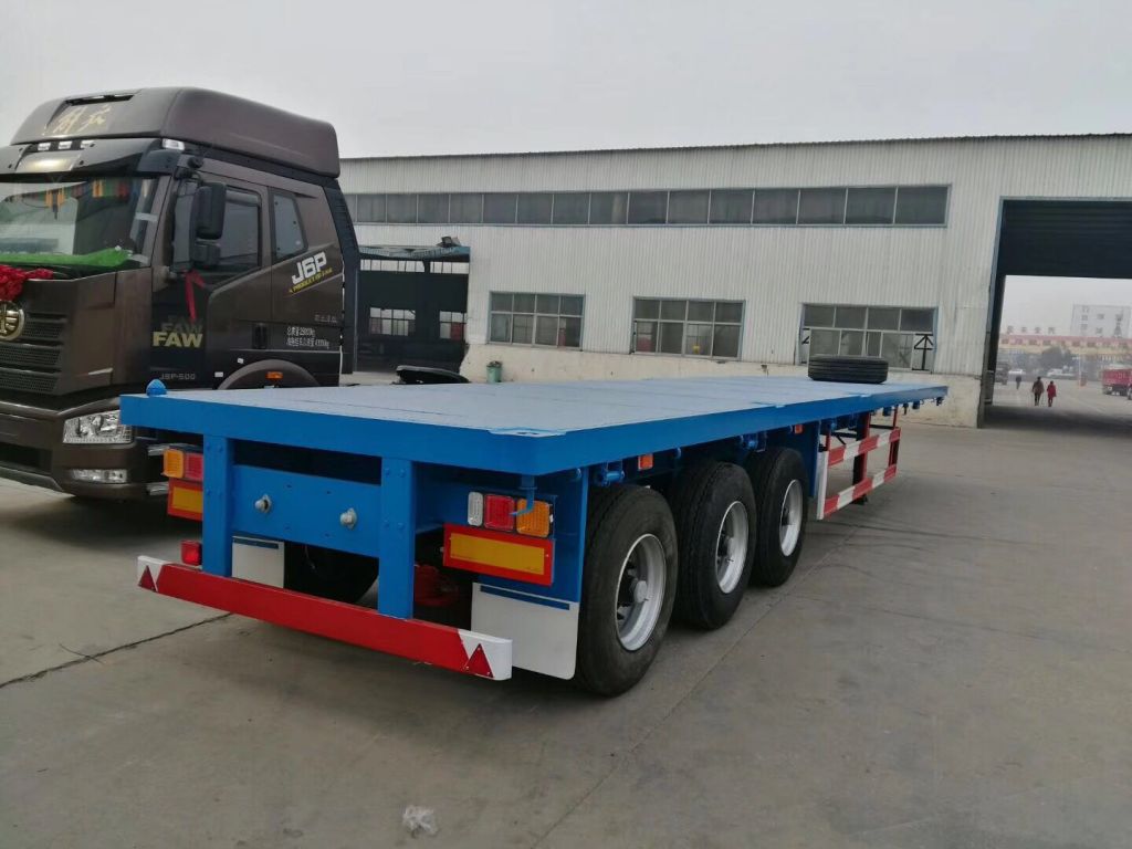 40Ft 3 Axle Container Transport Flatbed Trailer