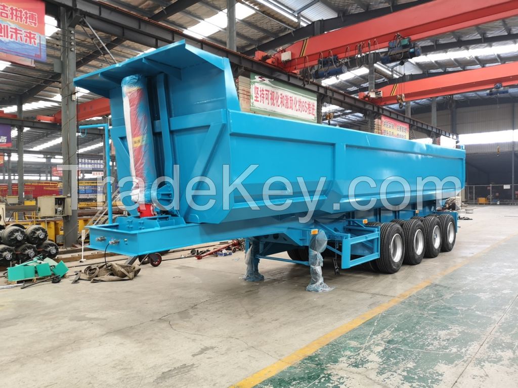 4-5 Axle 45cbm 80 tons  Dump Semi Trailer Sell To Ghana