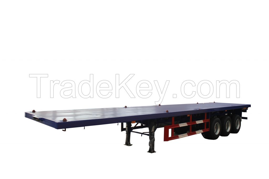 3 axle 40ft container transport flatbed trailer