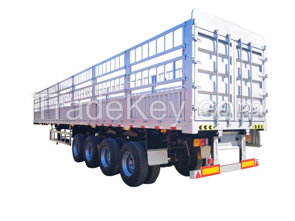 3 Axle 50 tons General Cargo Transport Fence Semi Trailer