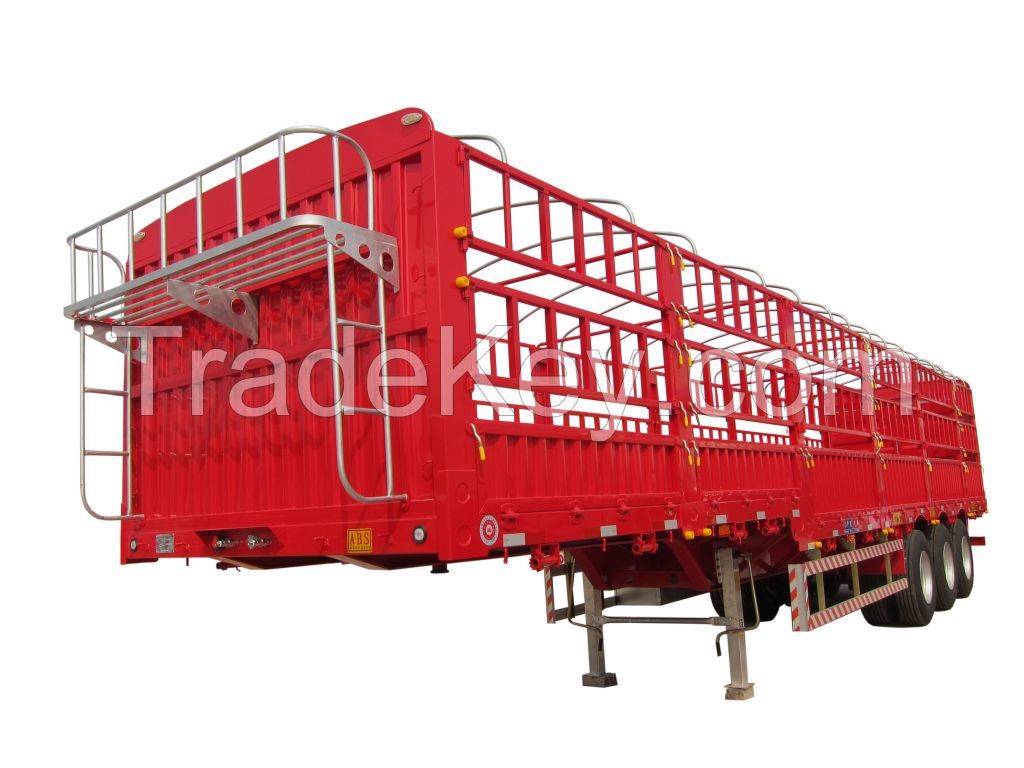 3 Axle 50 tons General Cargo Transport Fence Semi Trailer