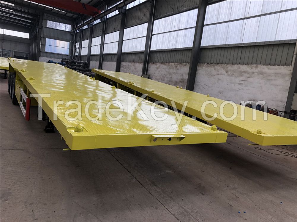 40FT Flatbed Trailer Bpw Axle With German Type Suspension
