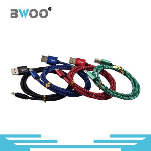 Nylon Braided USB Type C Data &amp; Charging Cable Fast Charger for Iphone/Samsung
