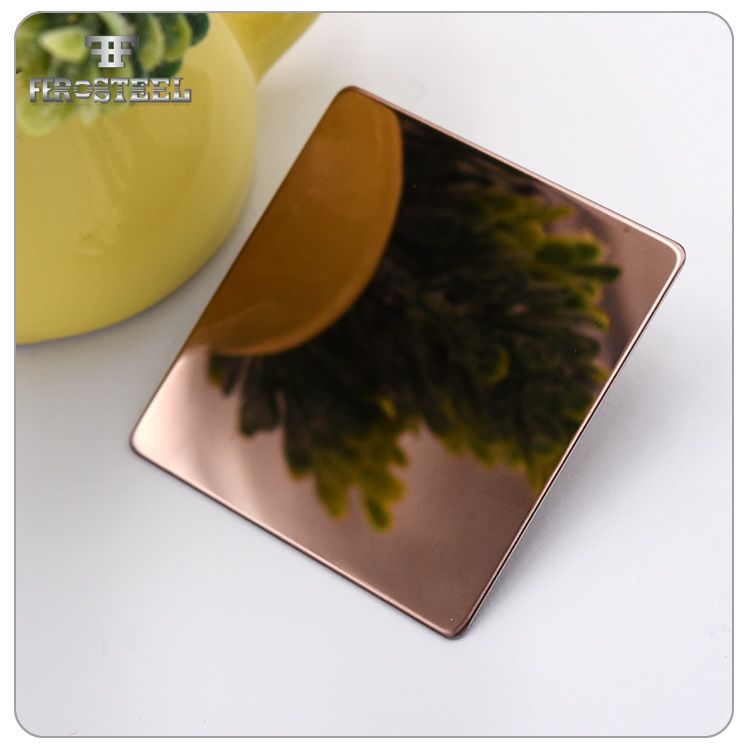 most popular 0.2mm thick 8K mirror finish rose stainless steel sheet decorative