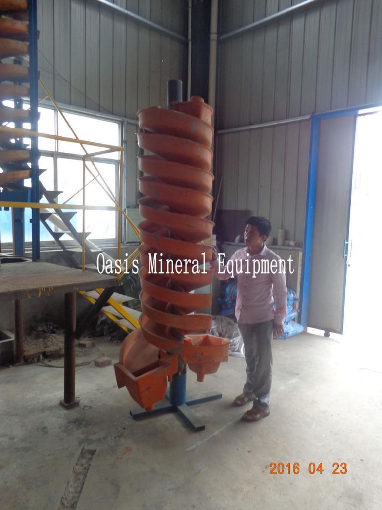 Gold Mining Cravity Separator Spiral Chute/Gravity Separator Machine for ore Process