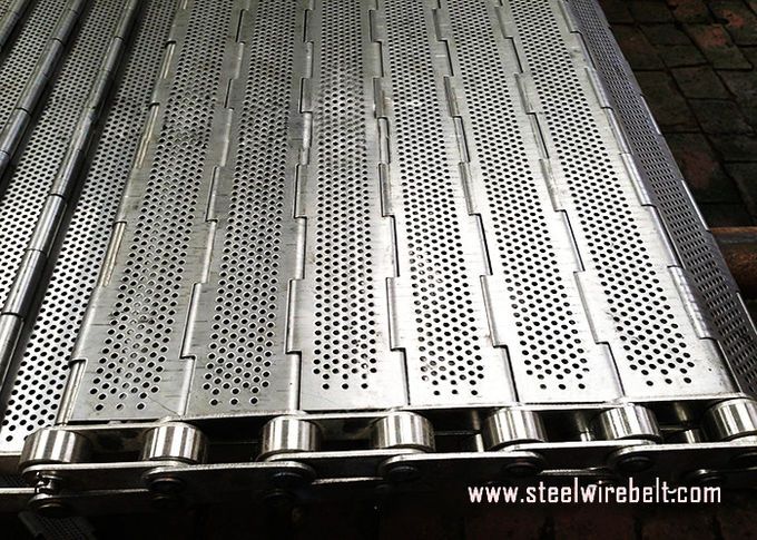 Precise Plate Chain Conveyor Belt Durable Knuckled Selvedge Metal Chain Plate Conveyor Belt